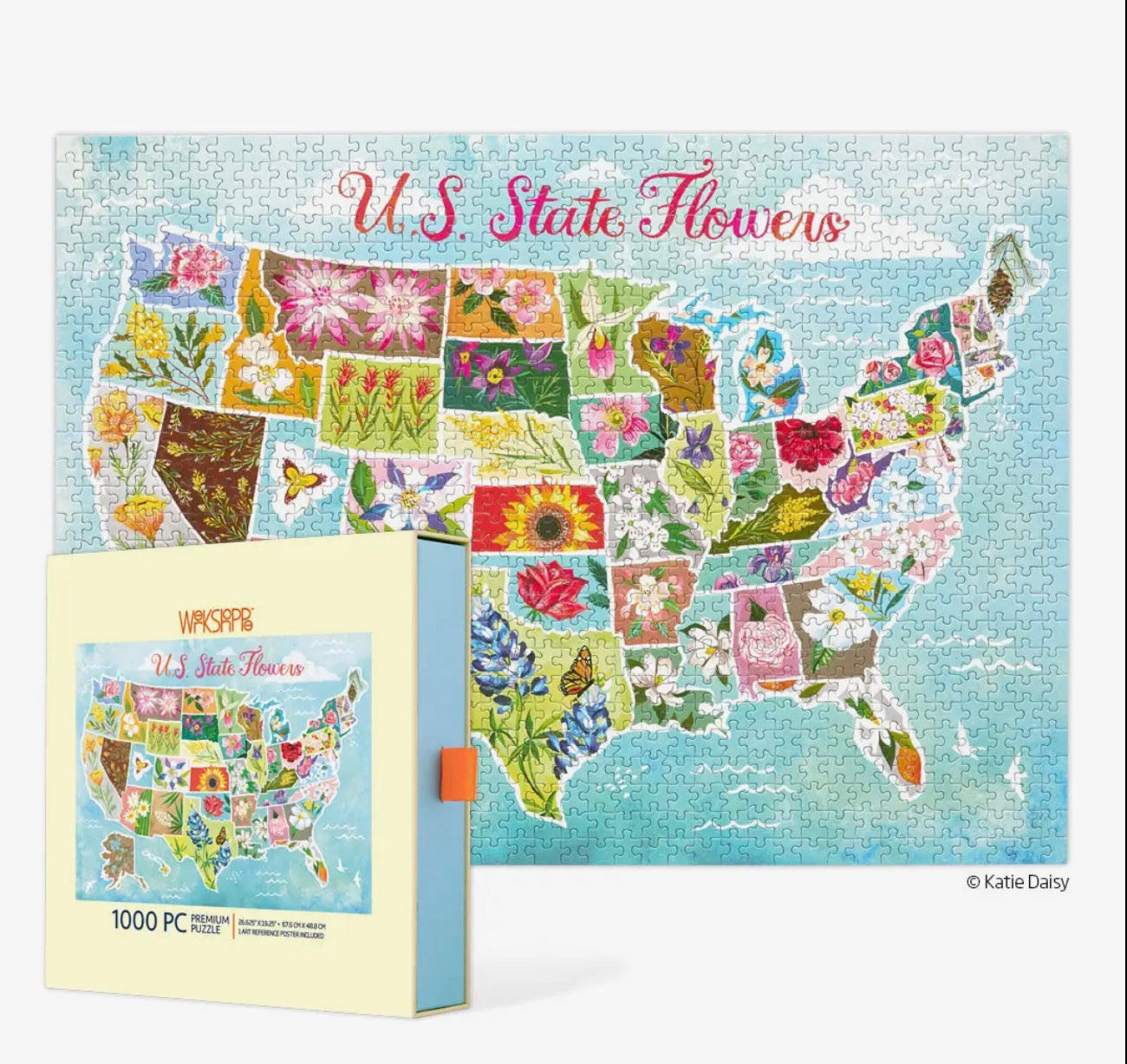 US state flowers puzzle 